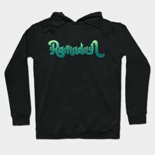 green ramadan arabic text effect Hoodie